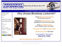 Tablet Screenshot of broadwaylocksmith.ca